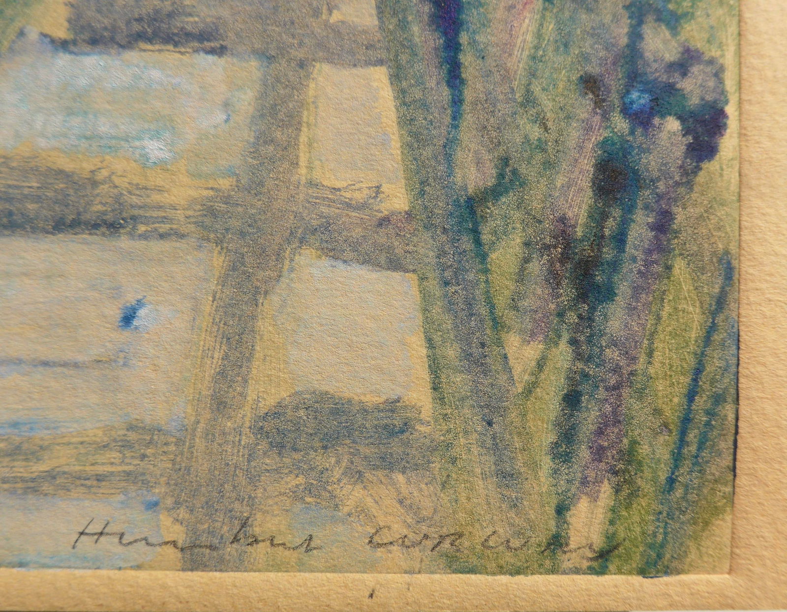 "Canal St. Martin" Contemporary Monotype by Humbert Curcuru - 3