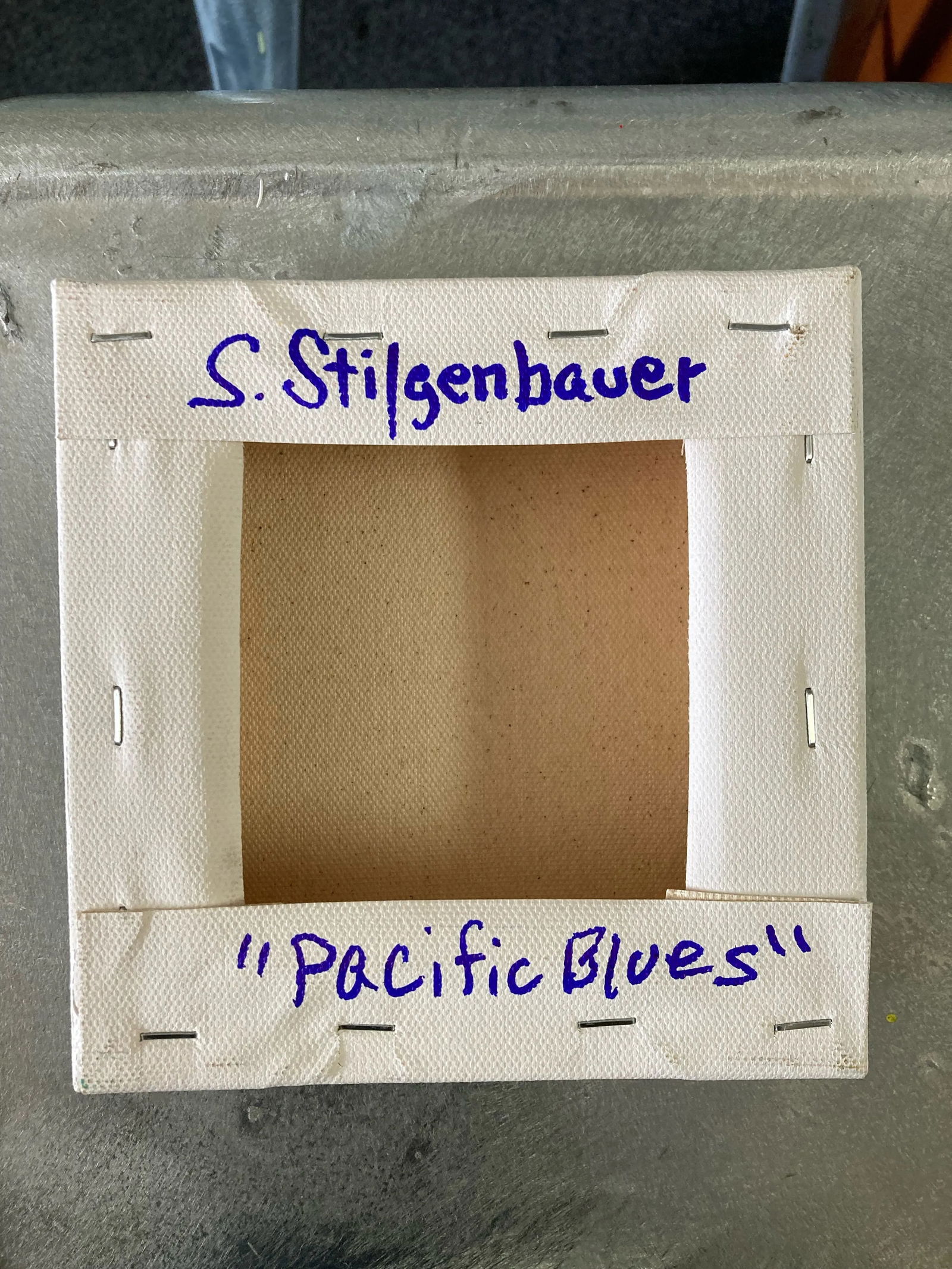 "Pacific Blues"? Contemporary Abstract Acrylic Painting on Stretched Canvas - 2