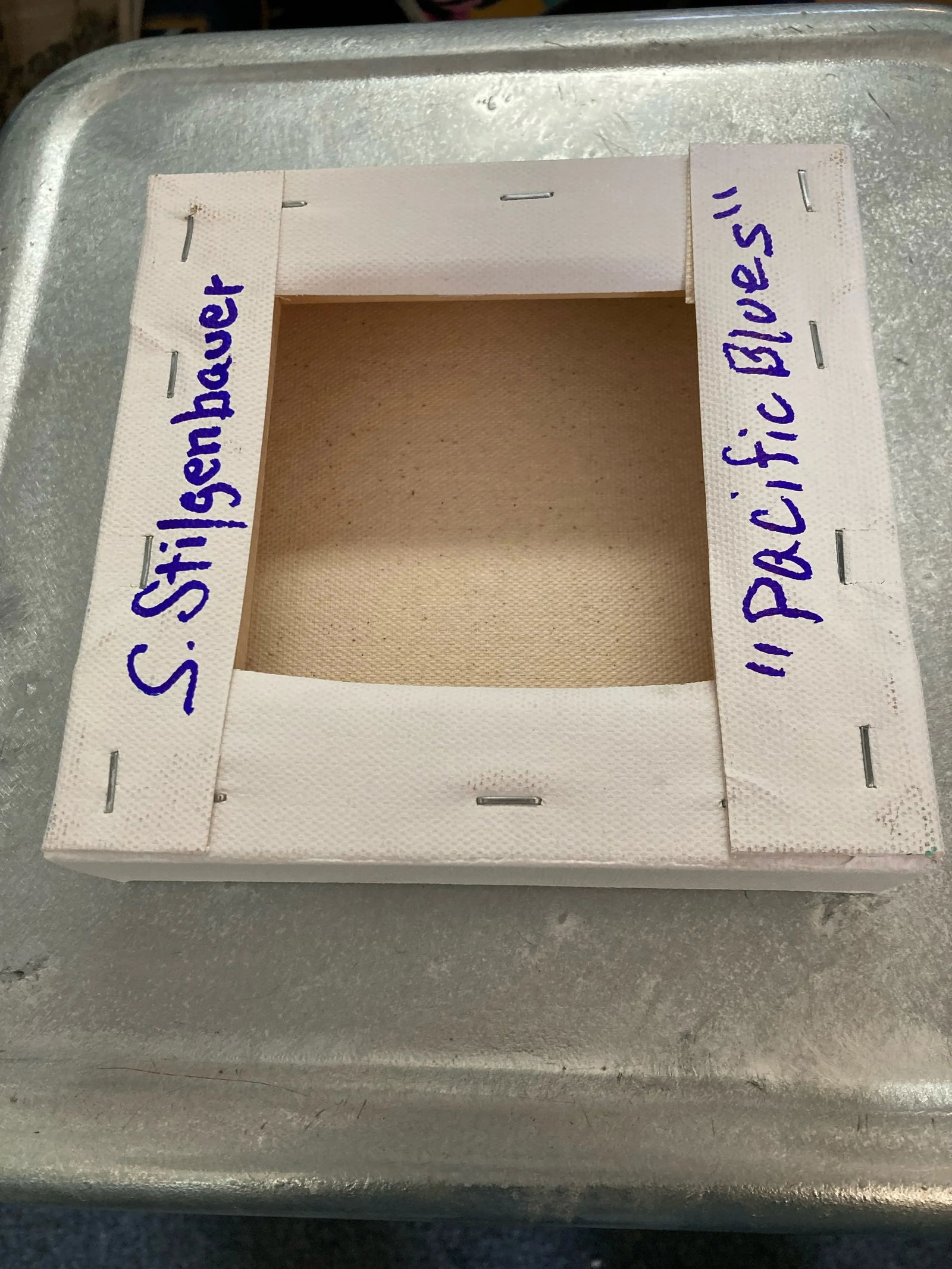 "Pacific Blues"? Contemporary Abstract Acrylic Painting on Stretched Canvas - 3