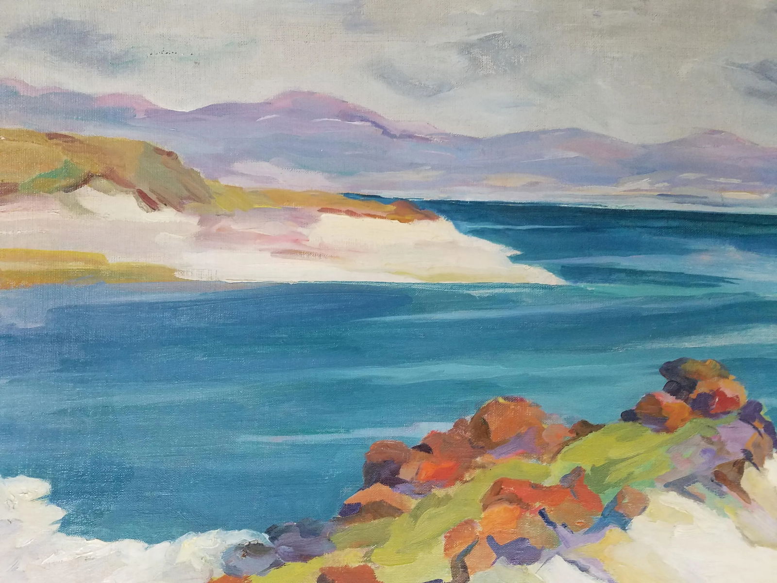 Vintage California Abstract Seascape Painting - 4