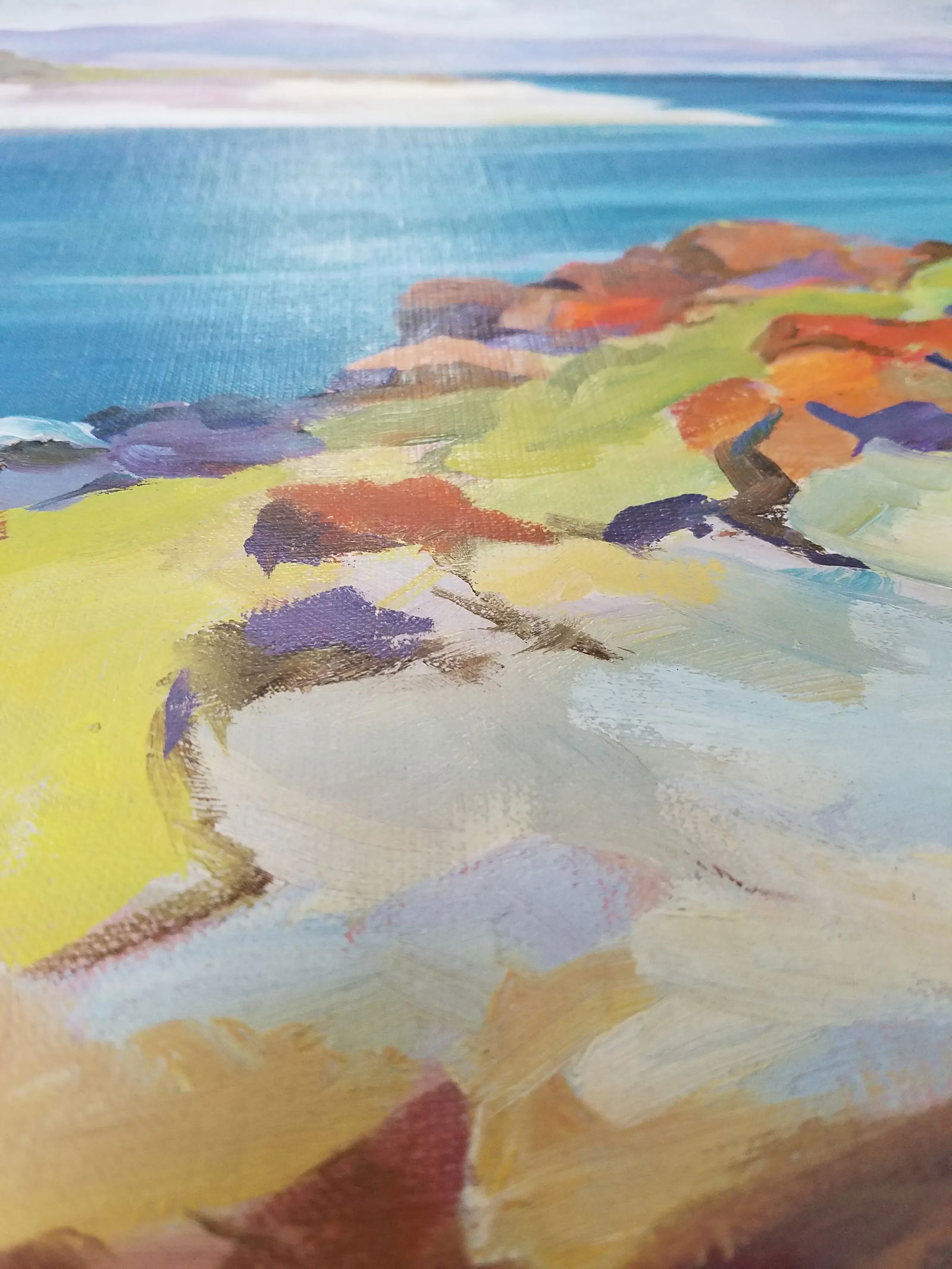 Vintage California Abstract Seascape Painting - 6