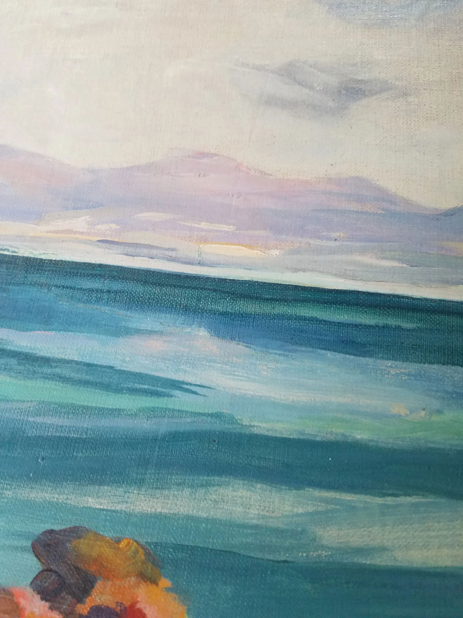 Vintage California Abstract Seascape Painting - 7
