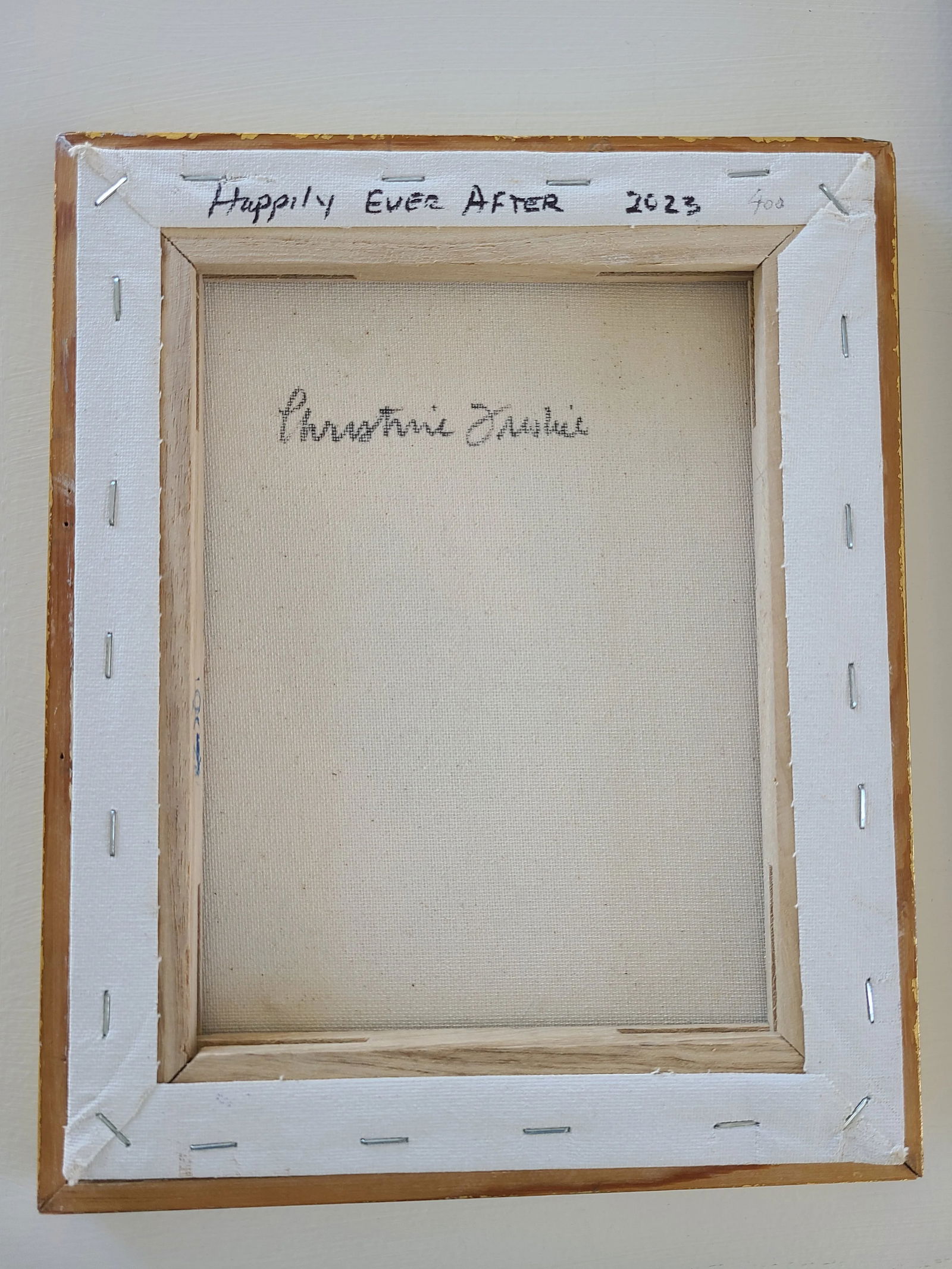 2023 "Happily Ever After" Christine Frisbee Small Abstract Expression Framed Painting - 3