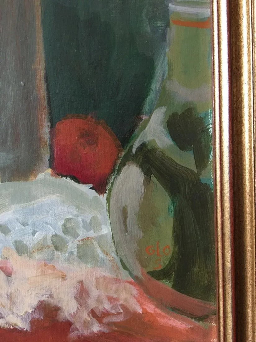 Still Life Tablescape Acrylic Painting by Glo Sessions, Framed - 11