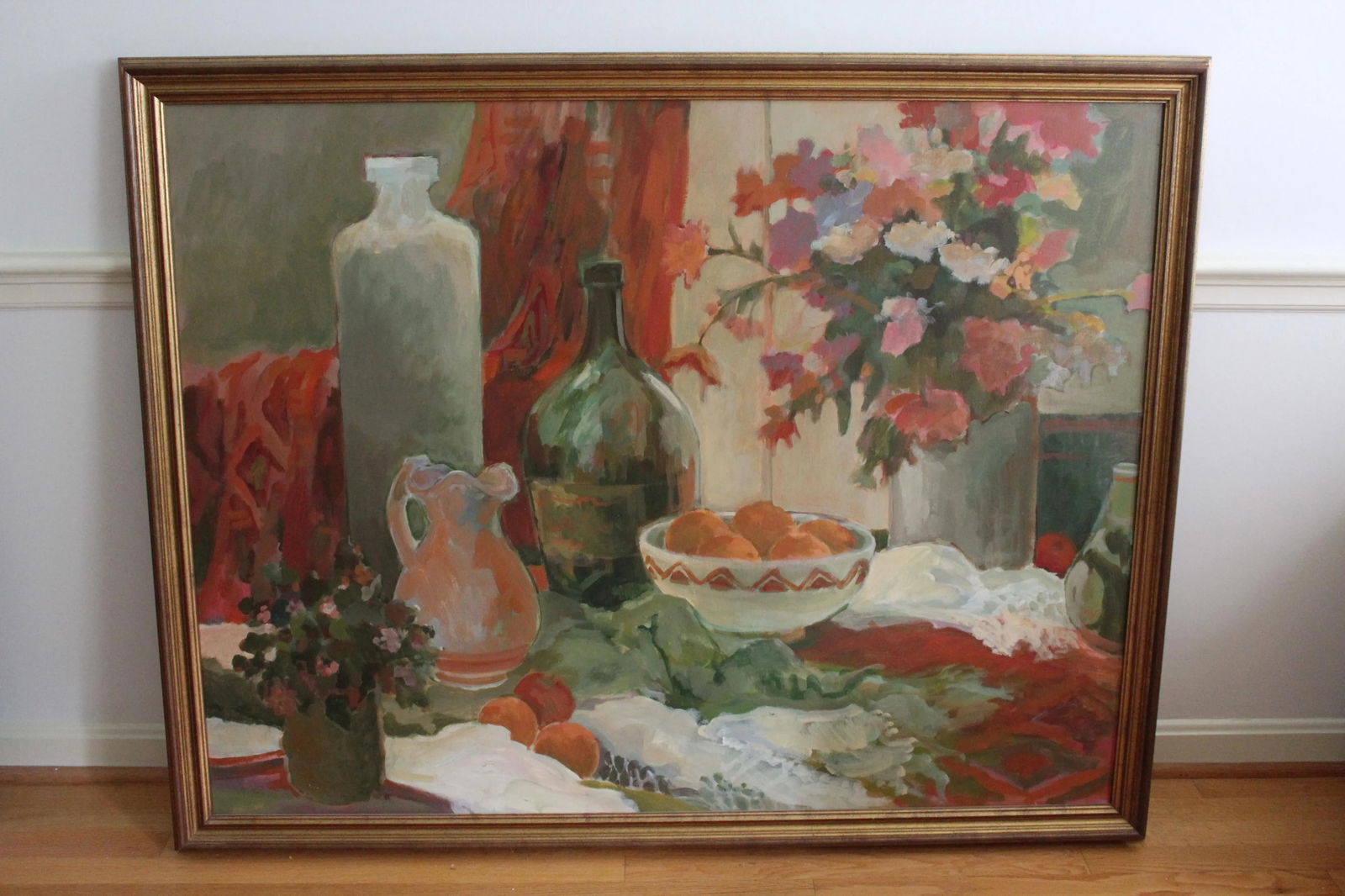 Still Life Tablescape Acrylic Painting by Glo Sessions, Framed - 13