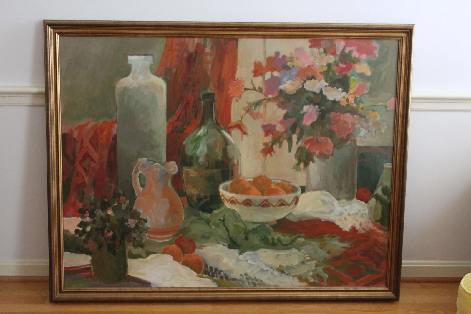 Still Life Tablescape Acrylic Painting by Glo Sessions, Framed - 2