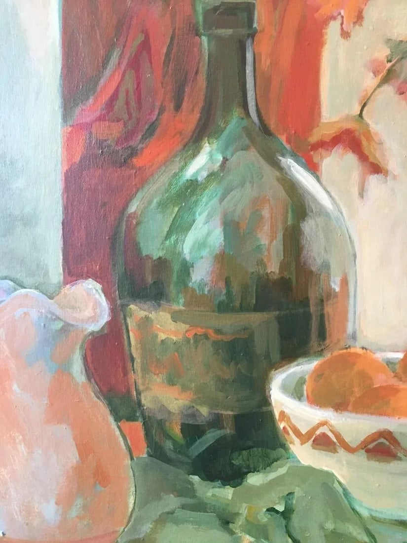 Still Life Tablescape Acrylic Painting by Glo Sessions, Framed - 6