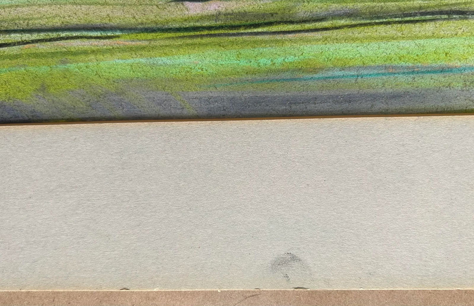 Modern Pastel Drawing of Interior Scene in Primary Colors, 1980s - 4