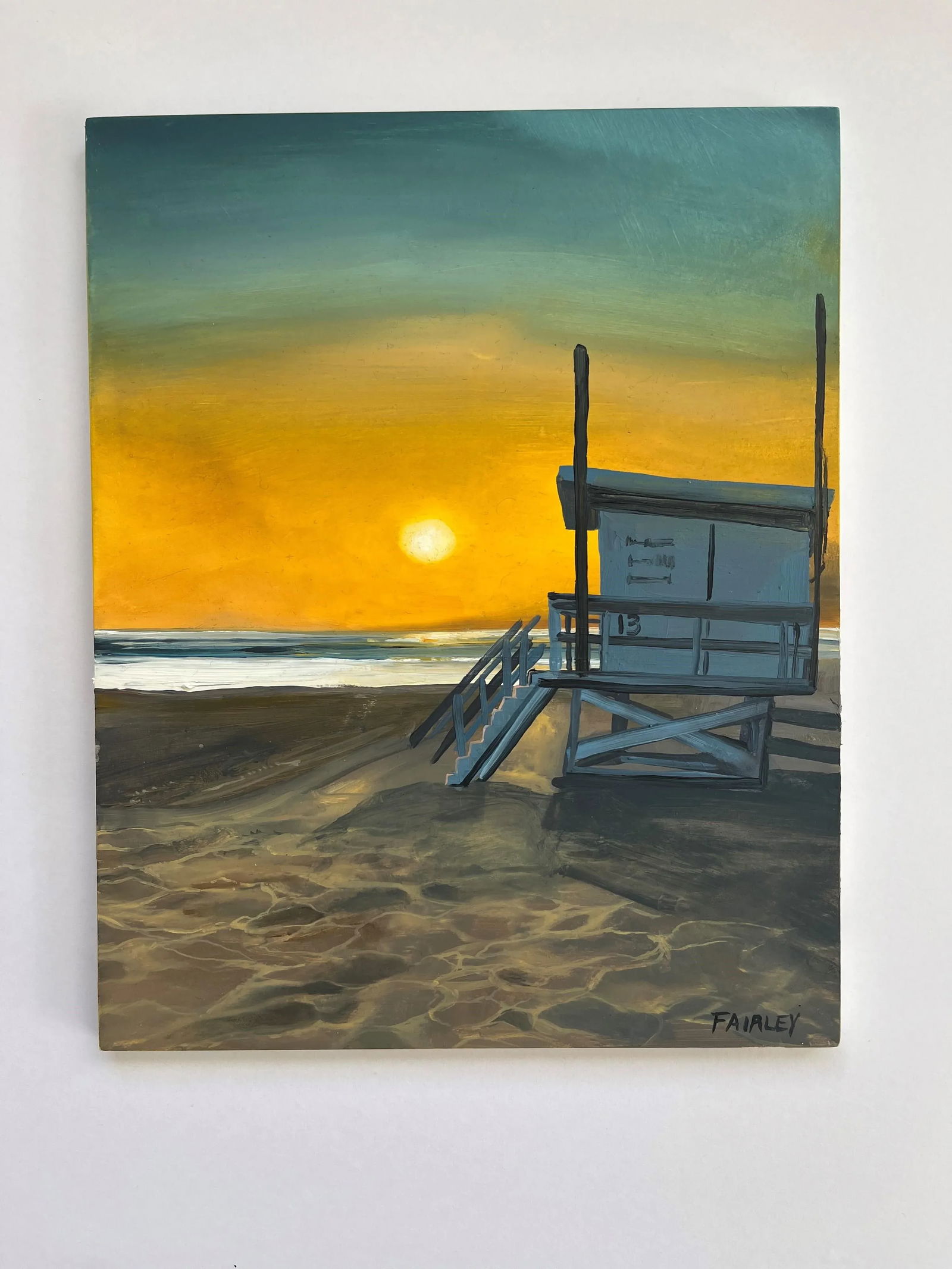 Malibu Sunset, 8x10 Inches, Original Oil Painting by Jessica Fairley - 4
