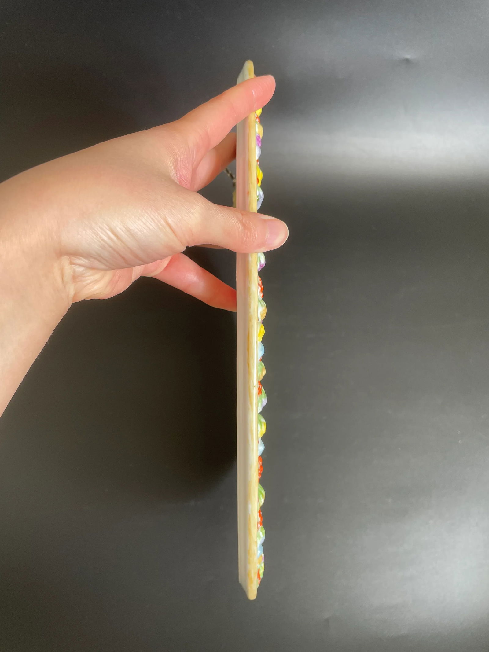 Large Hand Painted Great Horned Owl Portrait Oval Porcelain Wall Plaque - 6