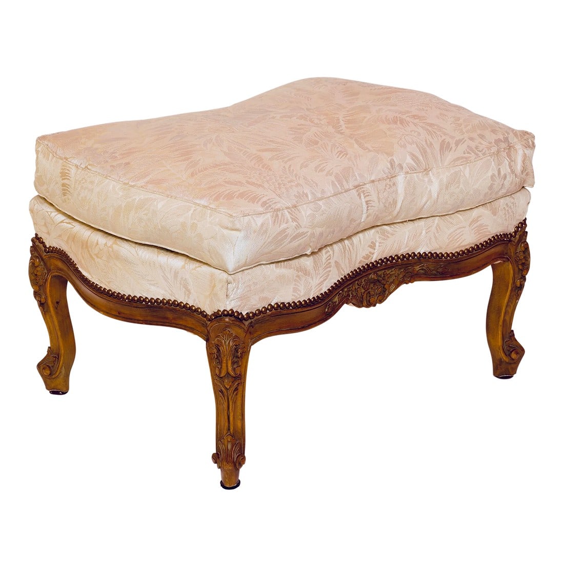 20th Century Louis XV Style Upholstered Ottoman (1 of 13)