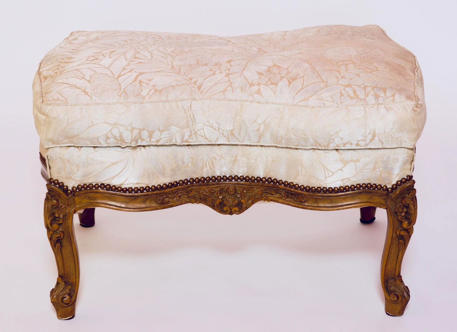 20th Century Louis XV Style Upholstered Ottoman - 2