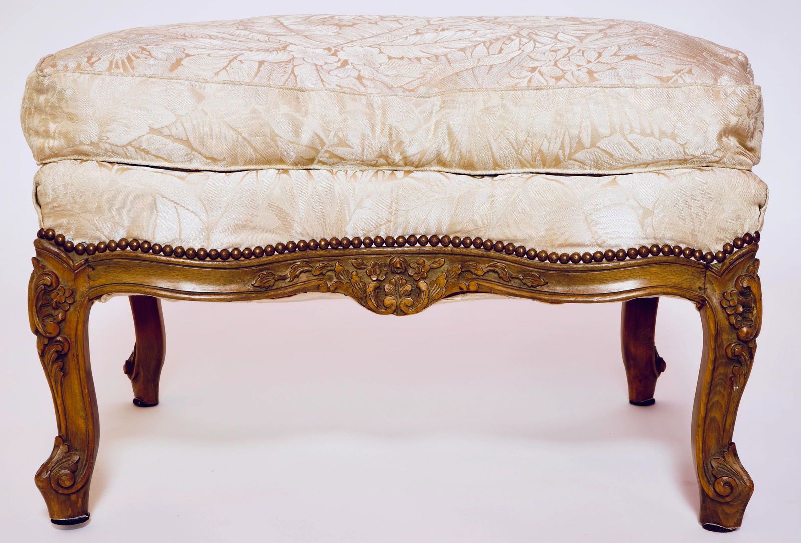 20th Century Louis XV Style Upholstered Ottoman - 4