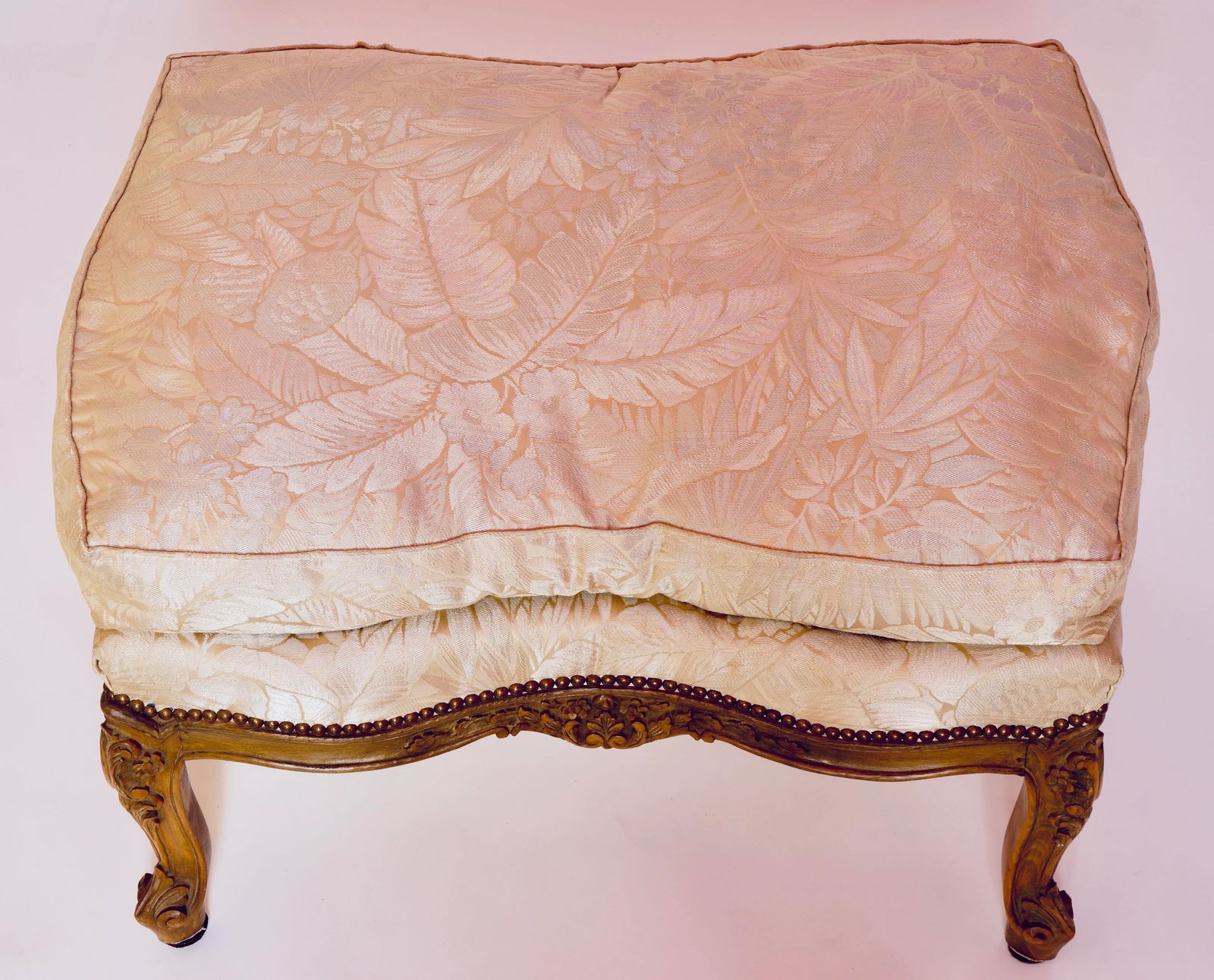 20th Century Louis XV Style Upholstered Ottoman - 9