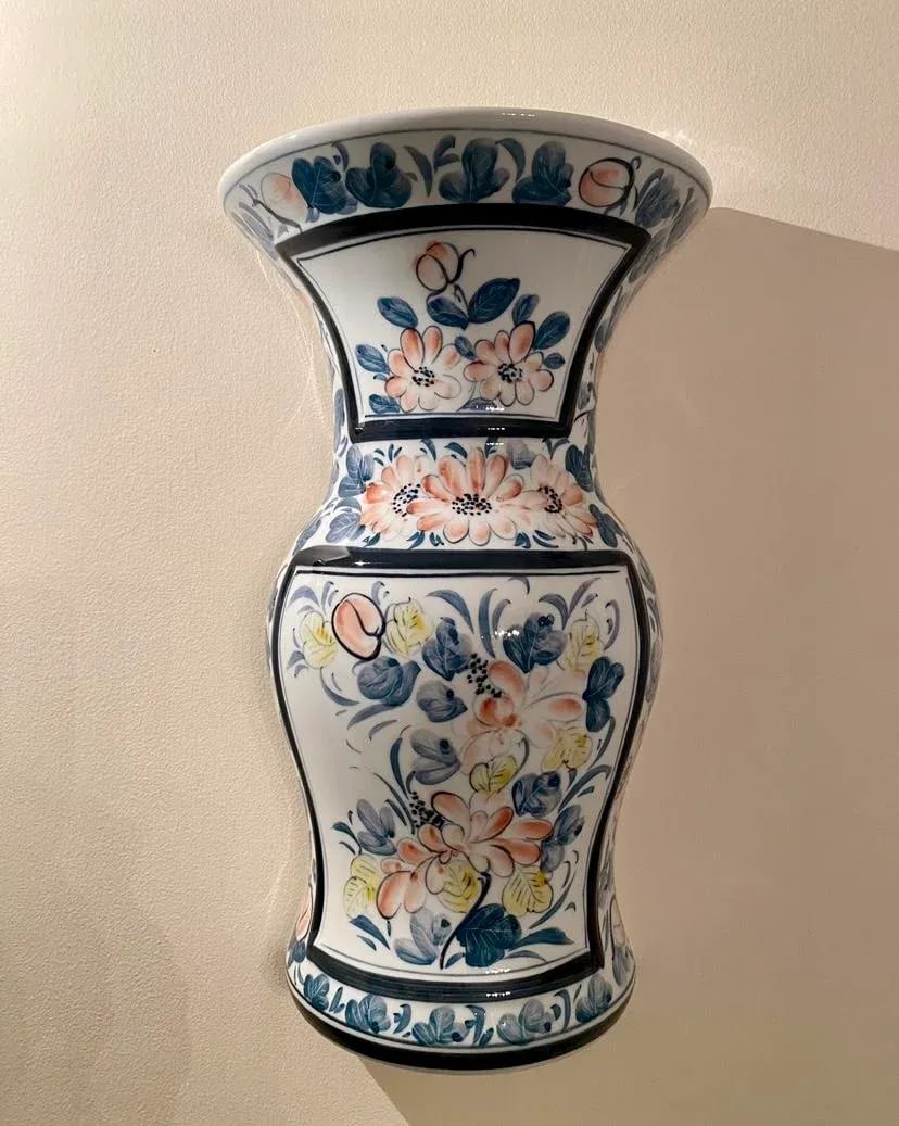 Pair of Maitland-Smith Floral Wall Vases / Sconces - 11