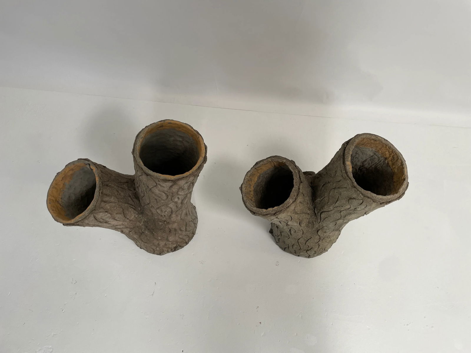 Vintage Faux Bois Planters - Set of 2 - 5