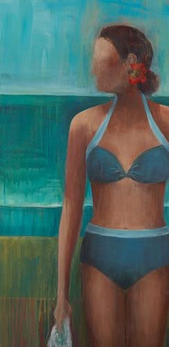 Original Acrylic on Canvas "Morning Swim" by Terri Burris - 4