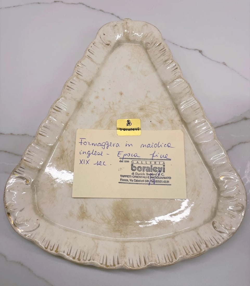 Antique 19th Century English Majolica Covered Cheese Dish - 5