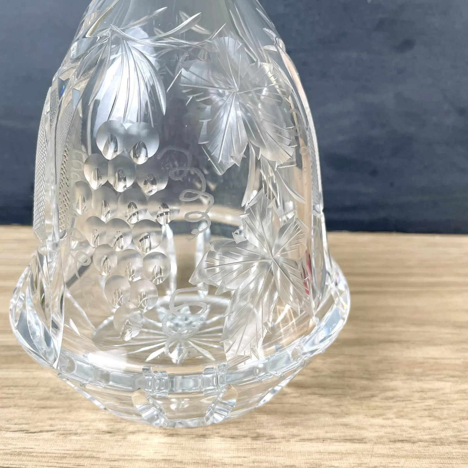 1930s Crystal Decanter With Grapes - 3