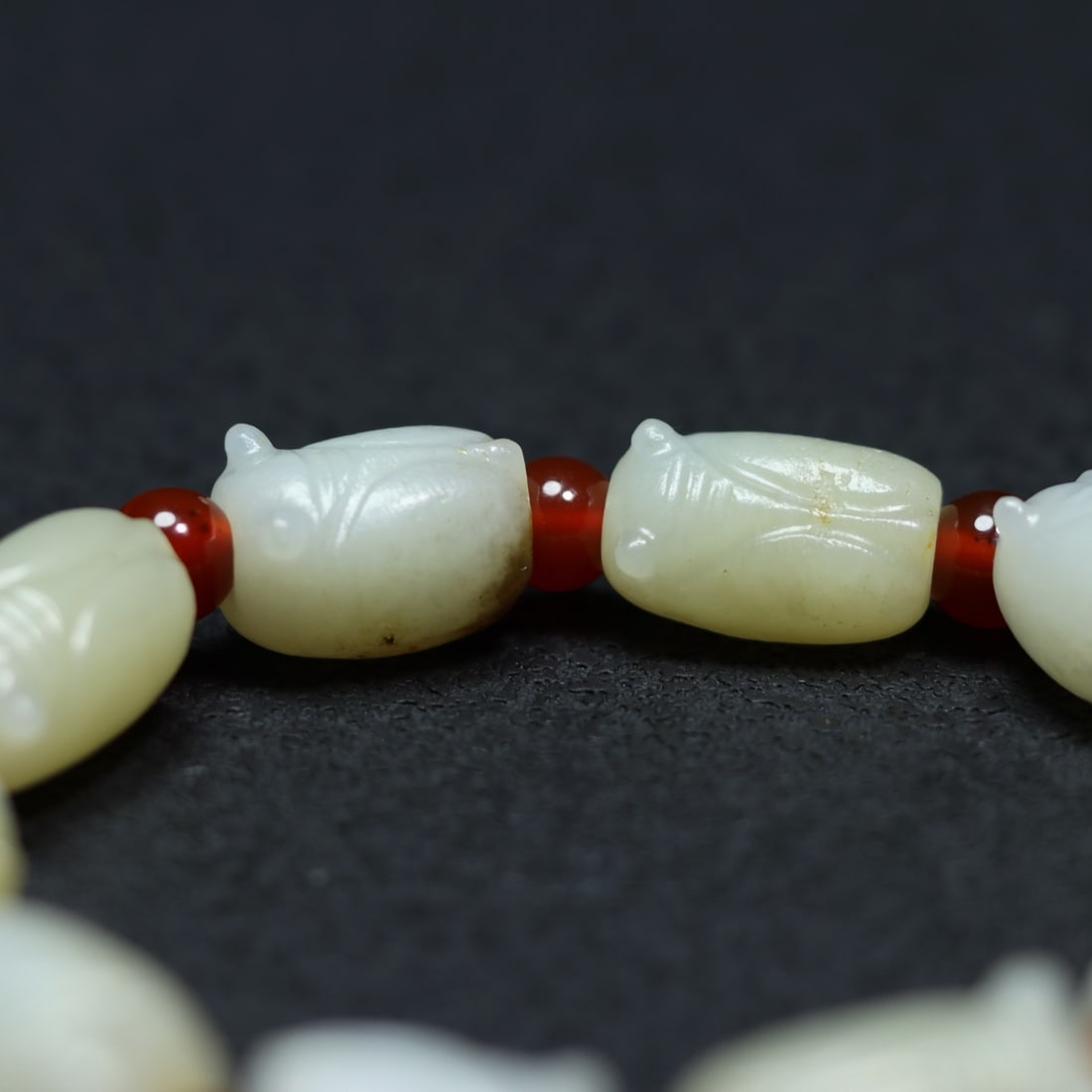 Chinese Hetian Jade Cicad Bracelet Hand Chain - 4