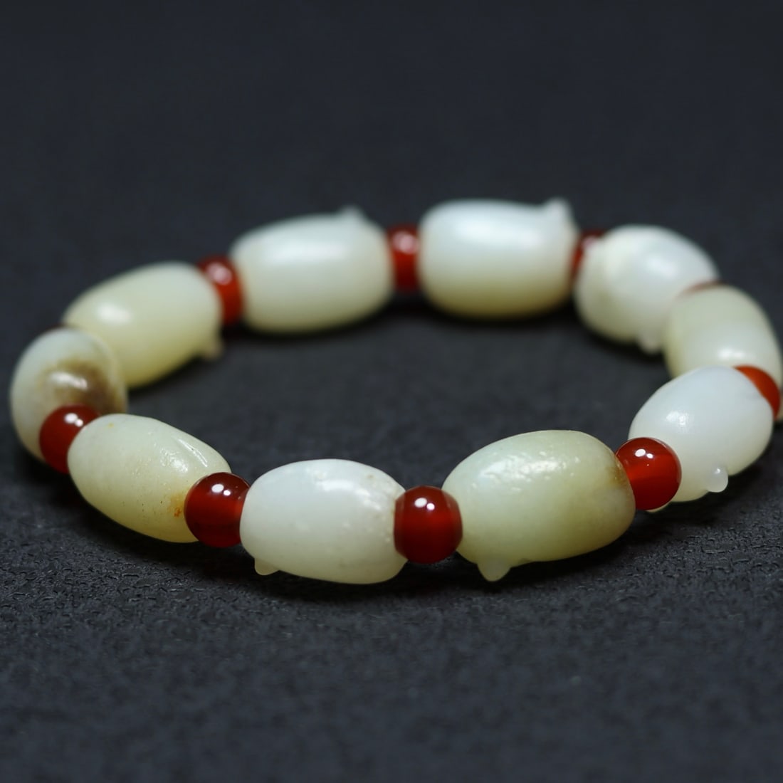 Chinese Hetian Jade Cicad Bracelet Hand Chain - 6