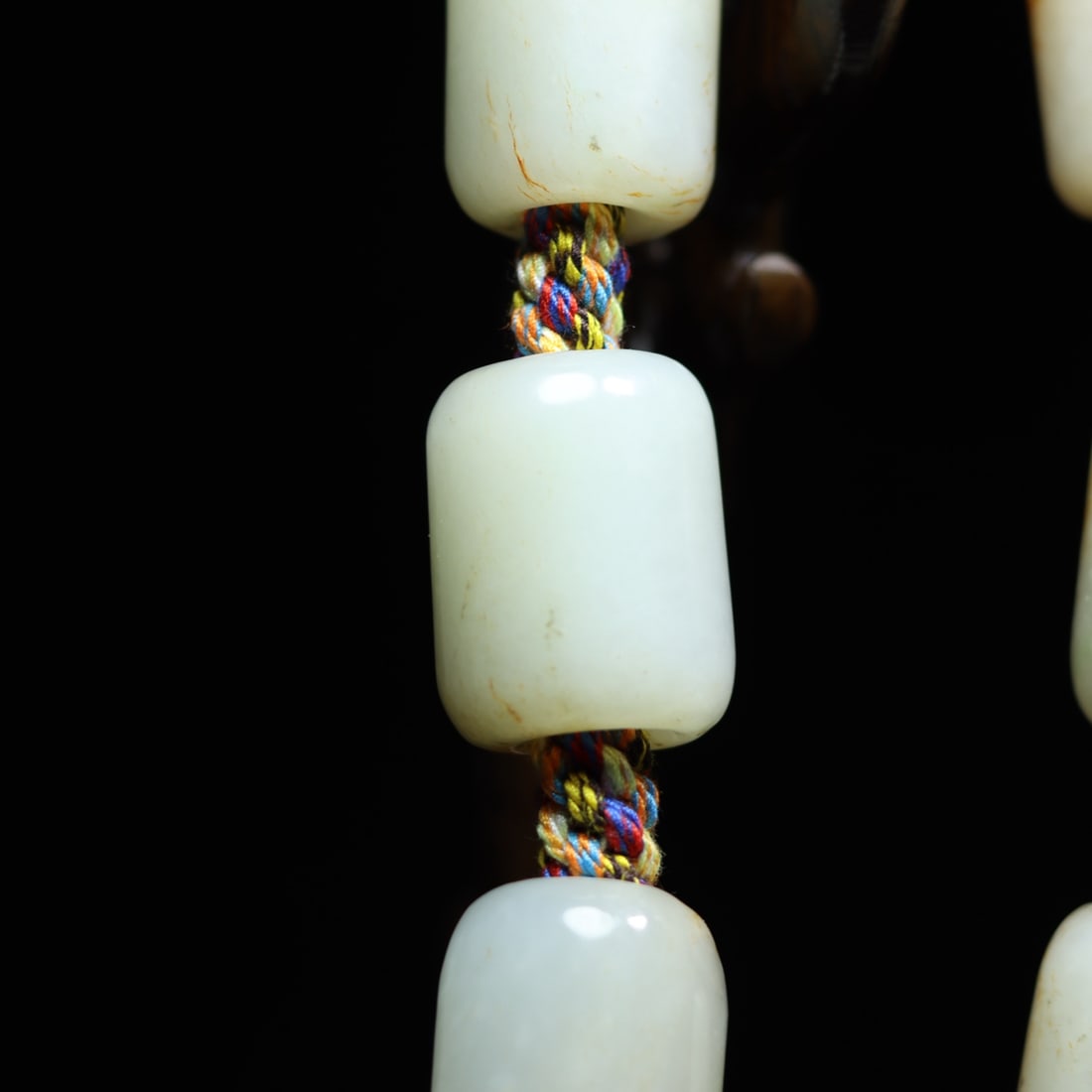 Chinese Hetian Jade Cong Bracelet Hand Chain - 3