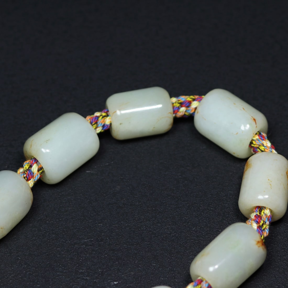 Chinese Hetian Jade Cong Bracelet Hand Chain - 6