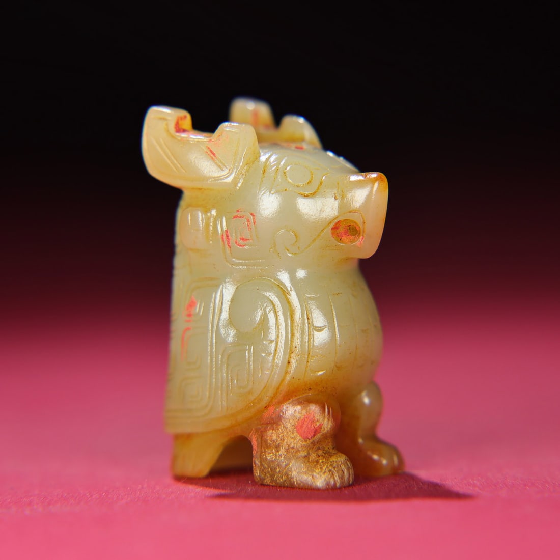 Old Chinese Hetian Jade Bird Statue (1 of 9)