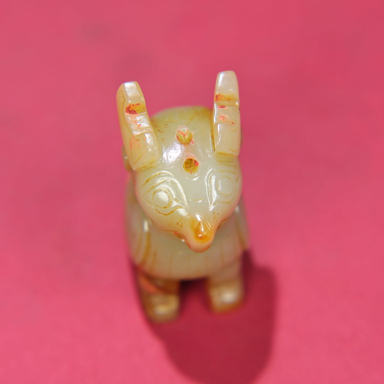 Old Chinese Hetian Jade Bird Statue - 7