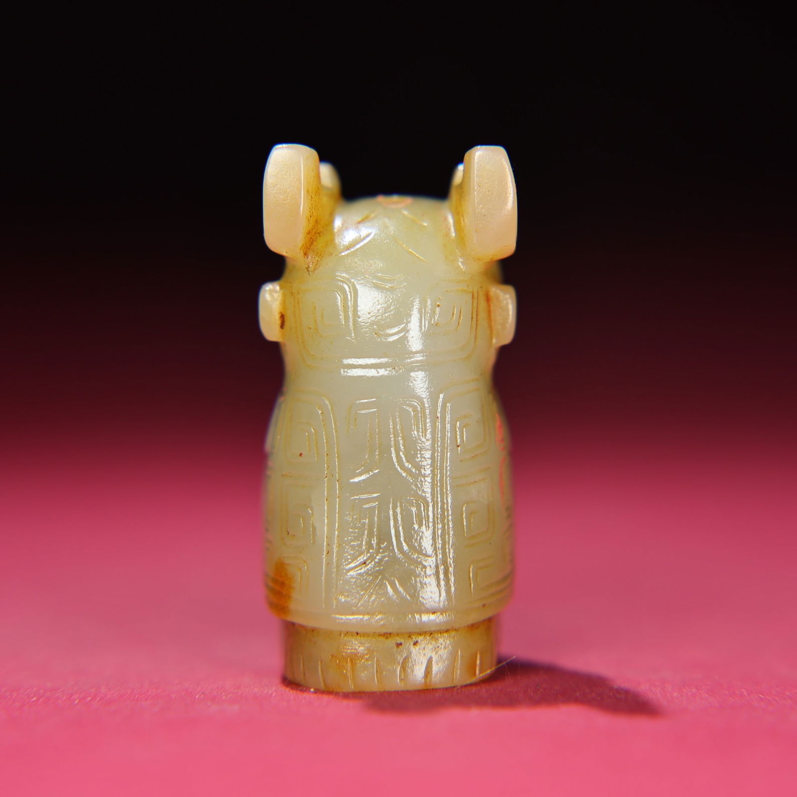 Old Chinese Hetian Jade Bird Statue - 8