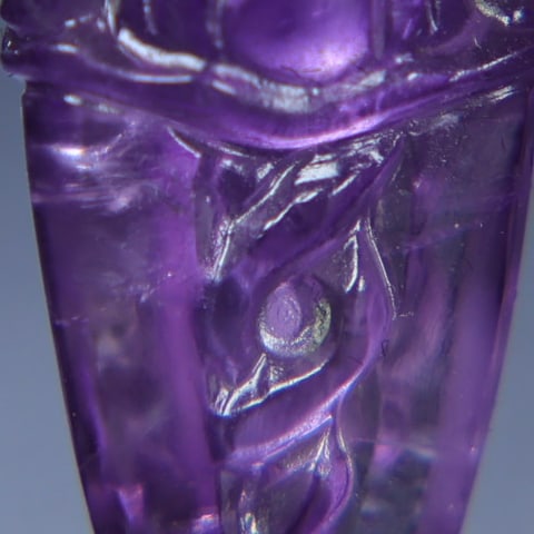 Narueal Amethyst Hand Carved Pestle Xiangmo Pendant - 6