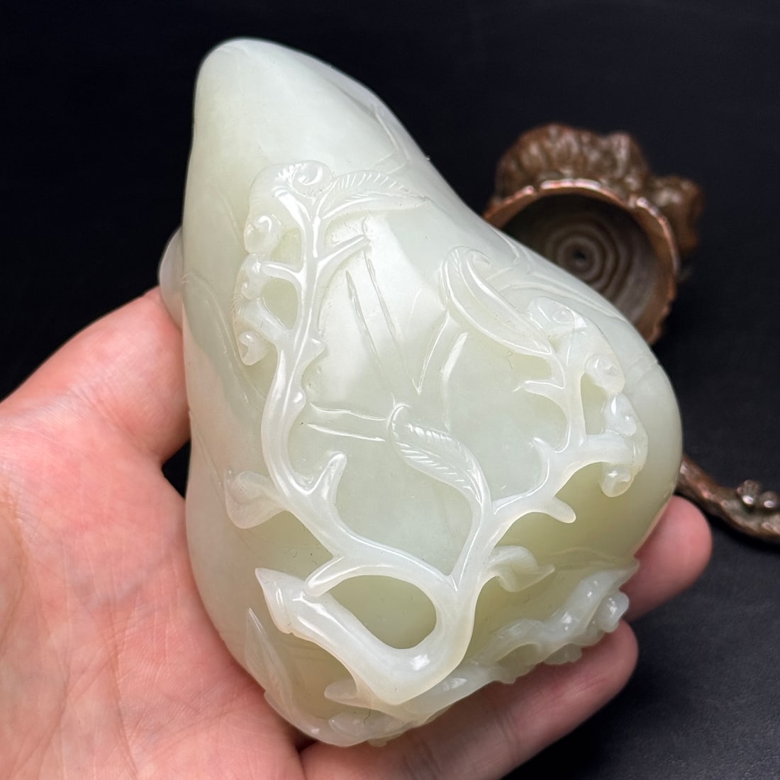 Chinese Hetian Jade Brush Washer - 9