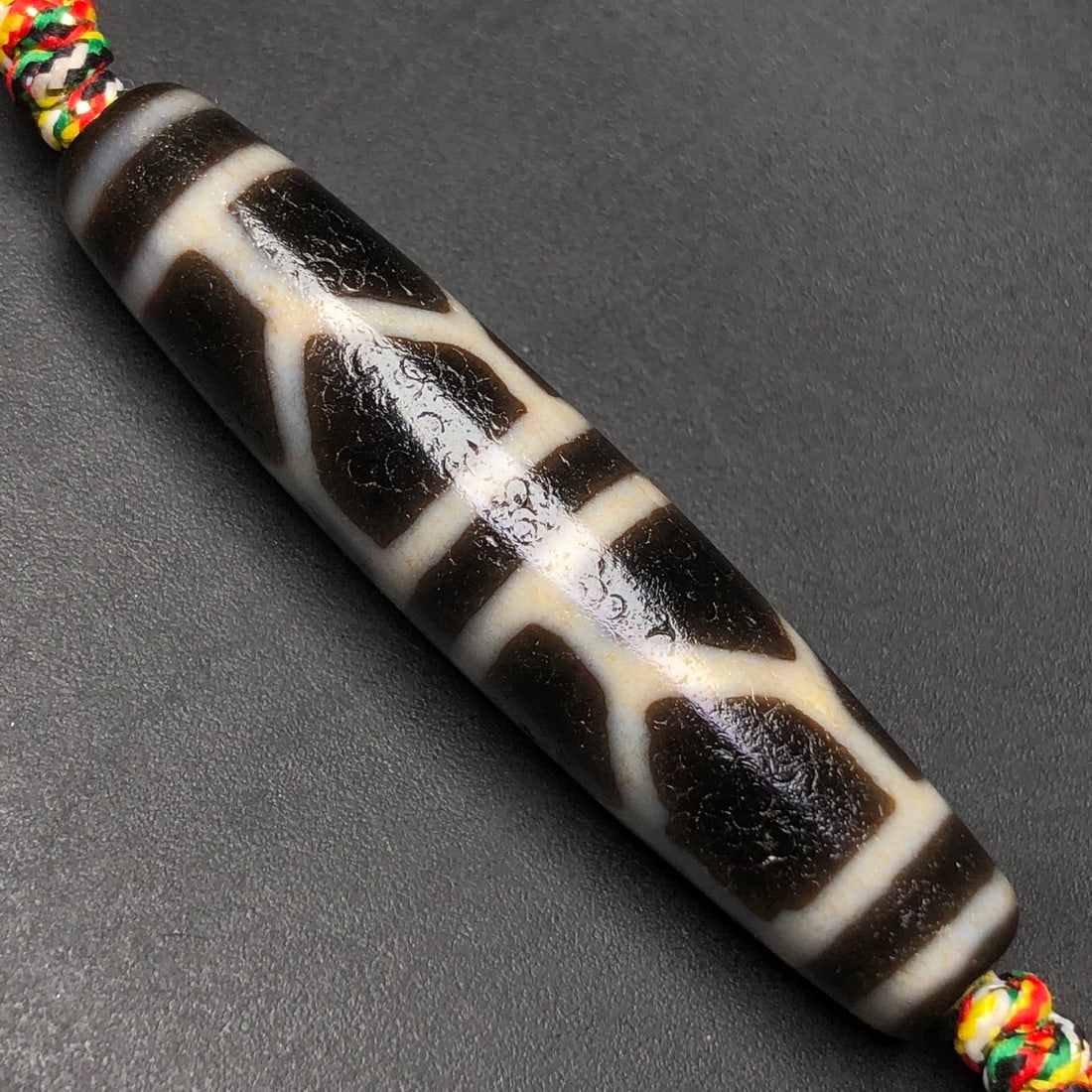 Hand knitting DZI Agate Necklace - 7