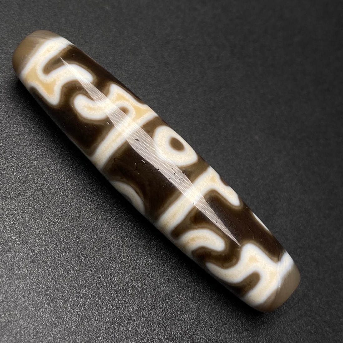 Old Tibetan Three Eyes DZI Agate Pendant (1 of 9)