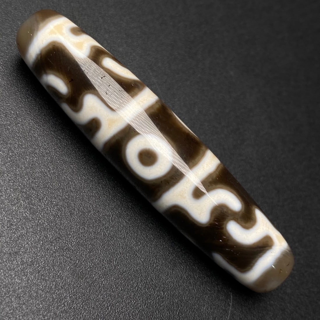 Old Tibetan Three Eyes DZI Agate Pendant - 2