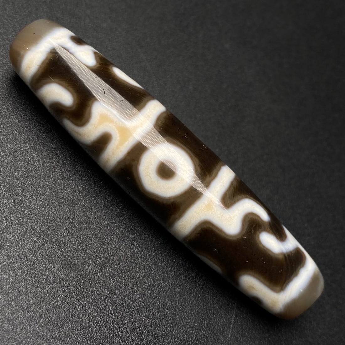 Old Tibetan Three Eyes DZI Agate Pendant - 3