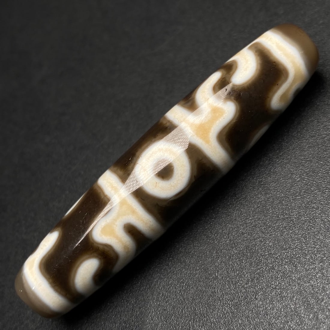 Old Tibetan Three Eyes DZI Agate Pendant - 4