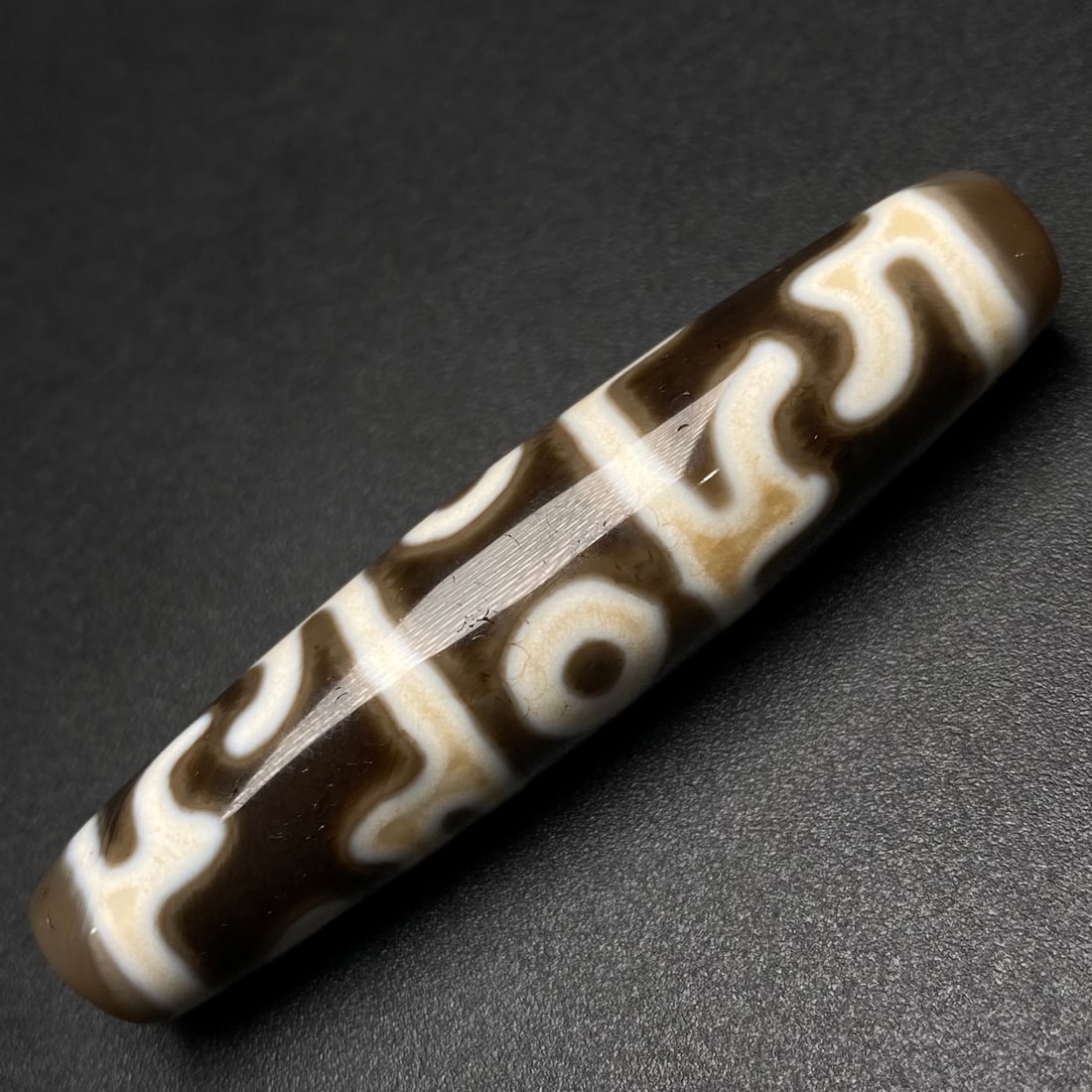 Old Tibetan Three Eyes DZI Agate Pendant - 5