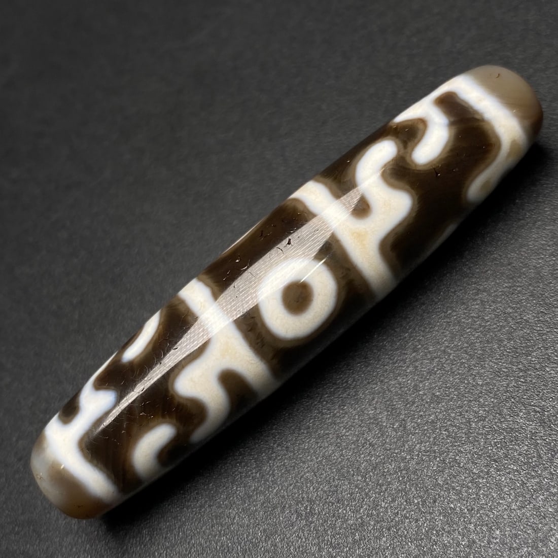 Old Tibetan Three Eyes DZI Agate Pendant - 6