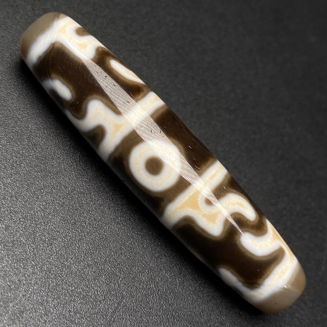 Old Tibetan Three Eyes DZI Agate Pendant - 7