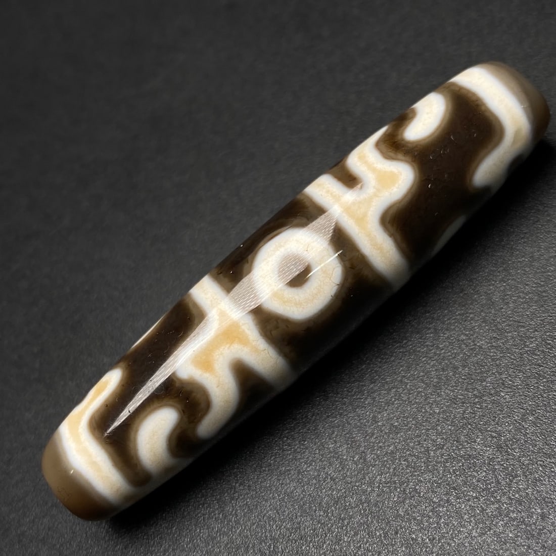 Old Tibetan Three Eyes DZI Agate Pendant - 8