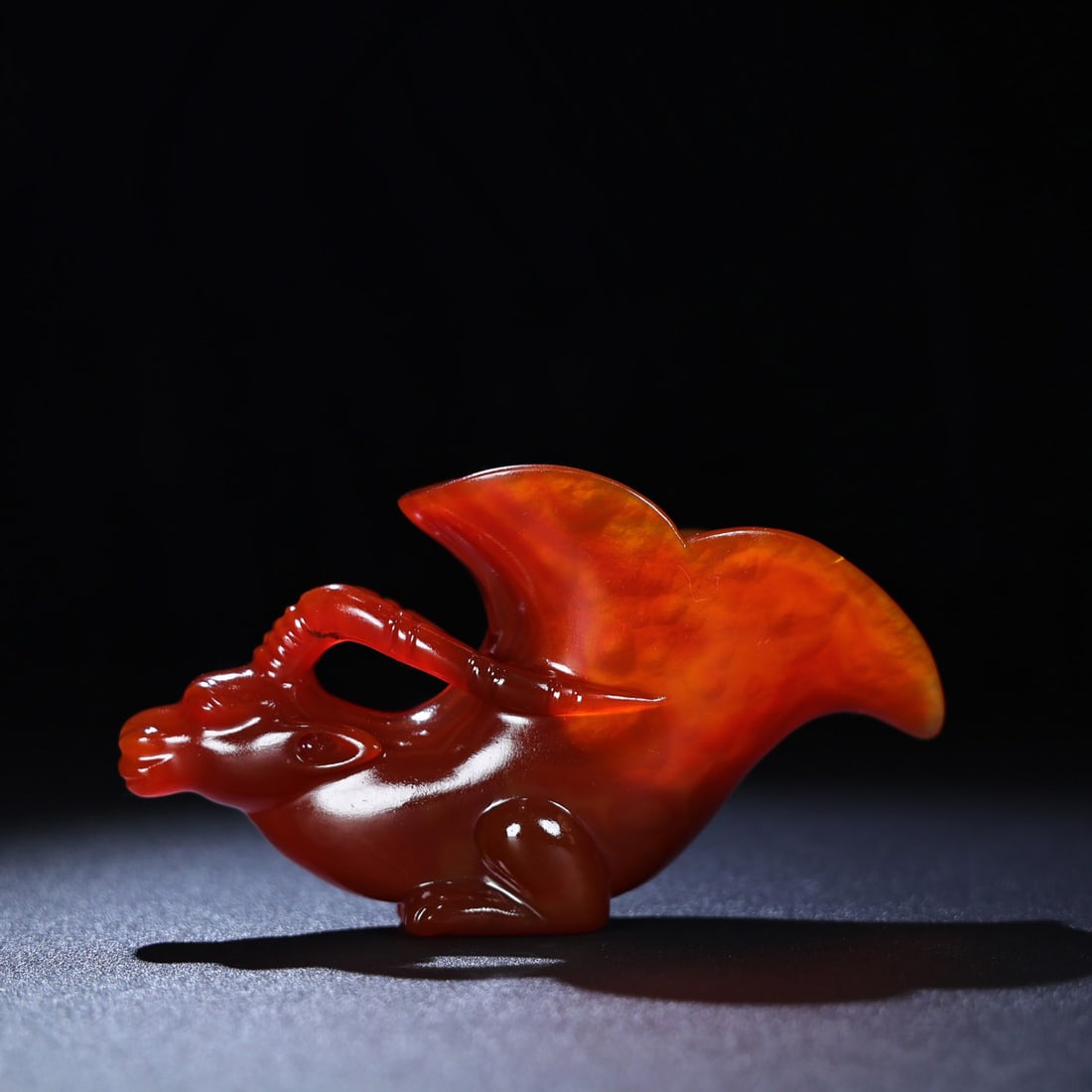 Chinese Red Agate Cup Statue (1 of 9)