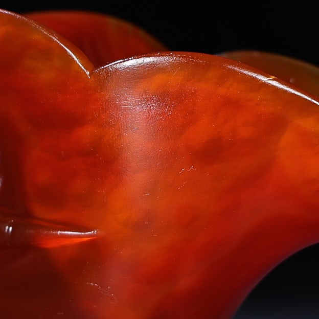 Chinese Red Agate Cup Statue - 3