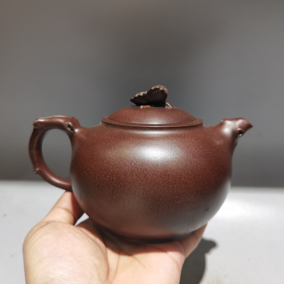 Chinese Yixing Zisha Clay Teapot w Artist Signed - 4
