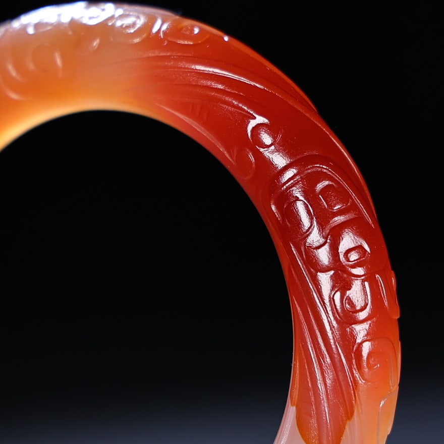Inside Diameter 56mm Chinese Agate Bracelet - 3