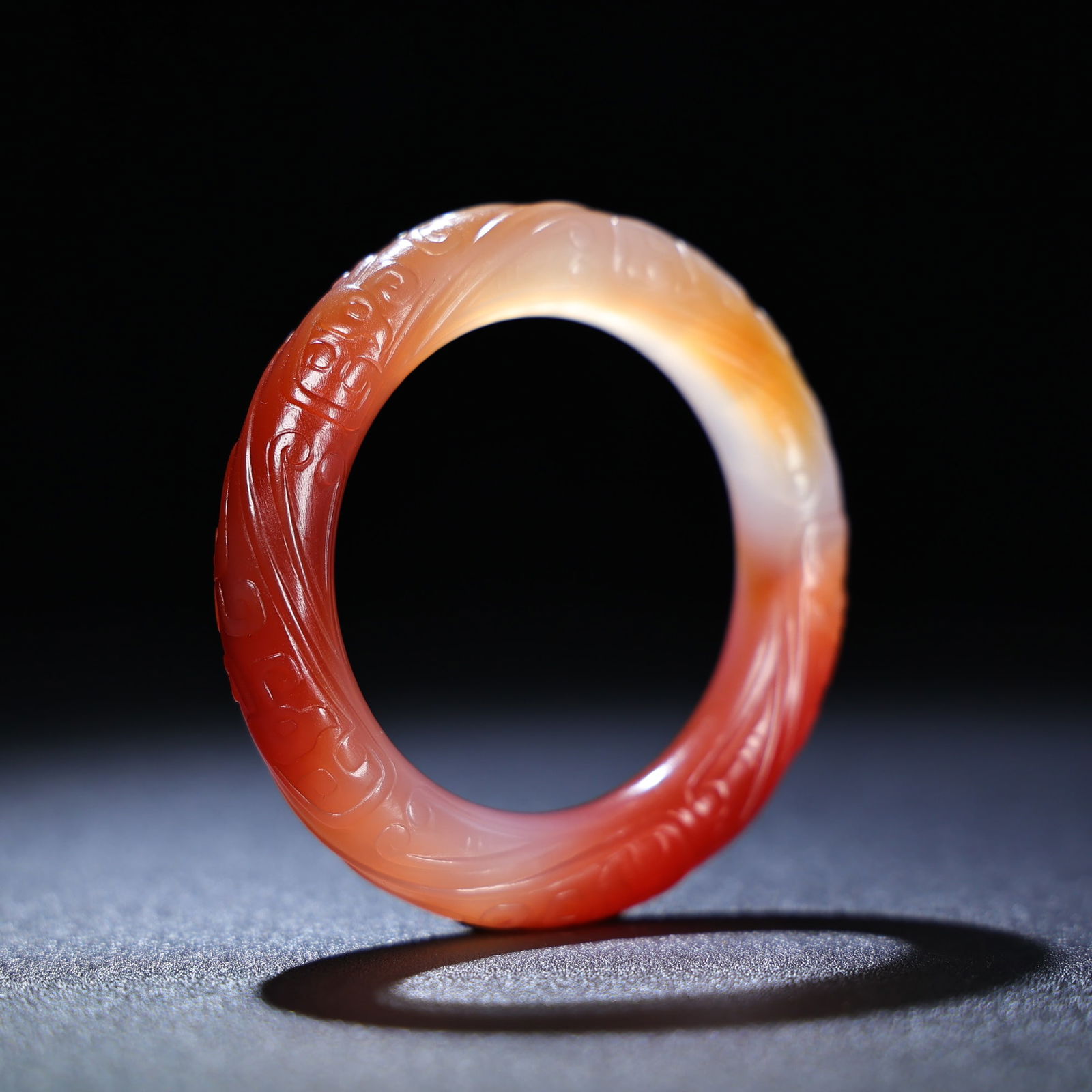 Inside Diameter 56mm Chinese Agate Bracelet - 4