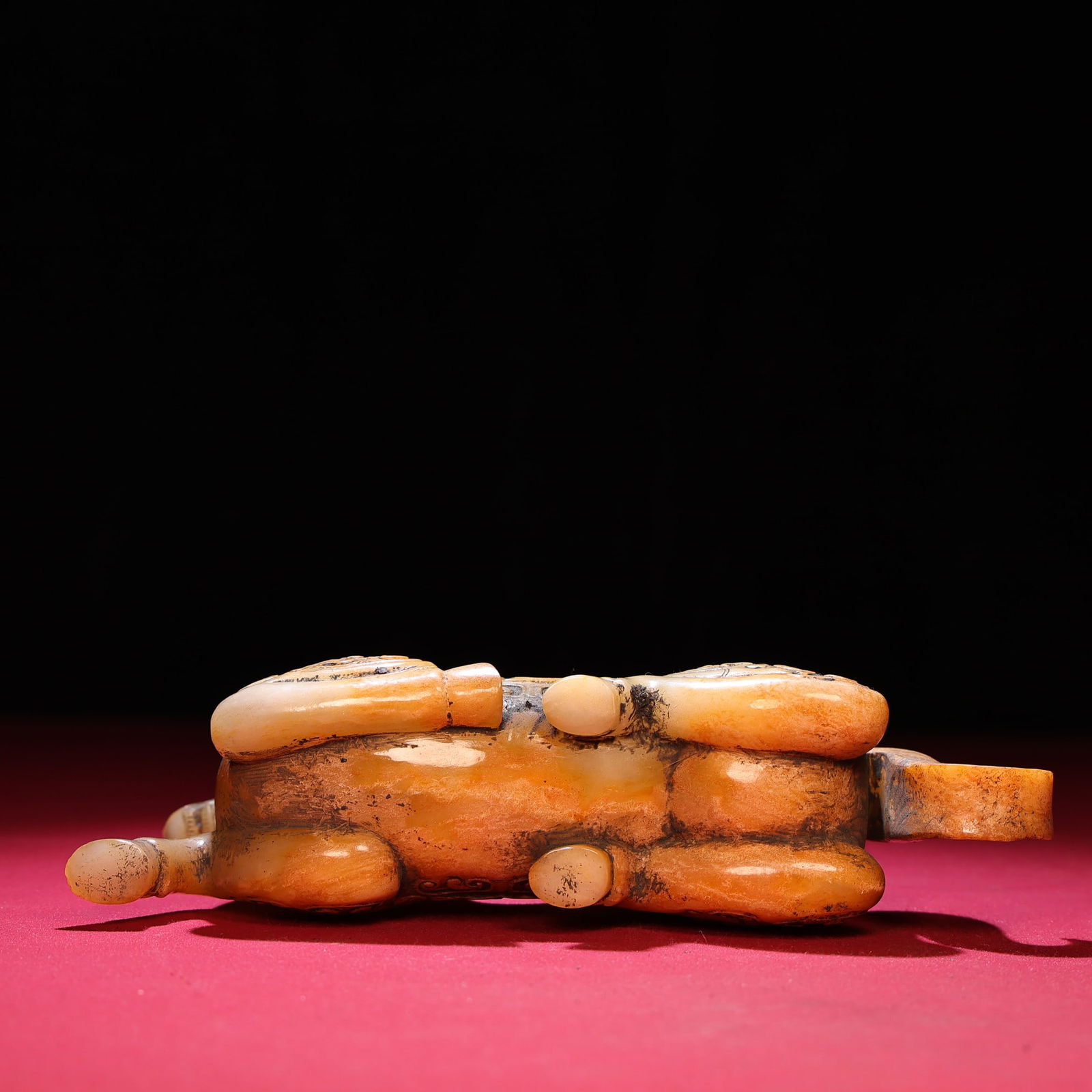 Old Chinese Hetian Jade Horse Statue - 8