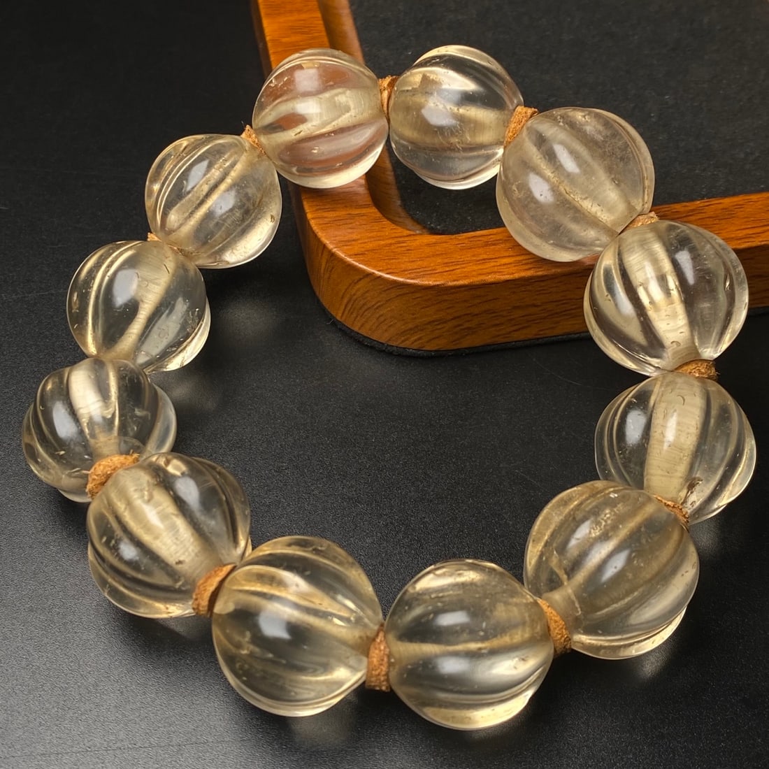 18mm White Crystal Beads Bracelet (1 of 9)