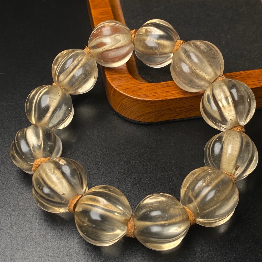 18mm White Crystal Beads Bracelet - 2