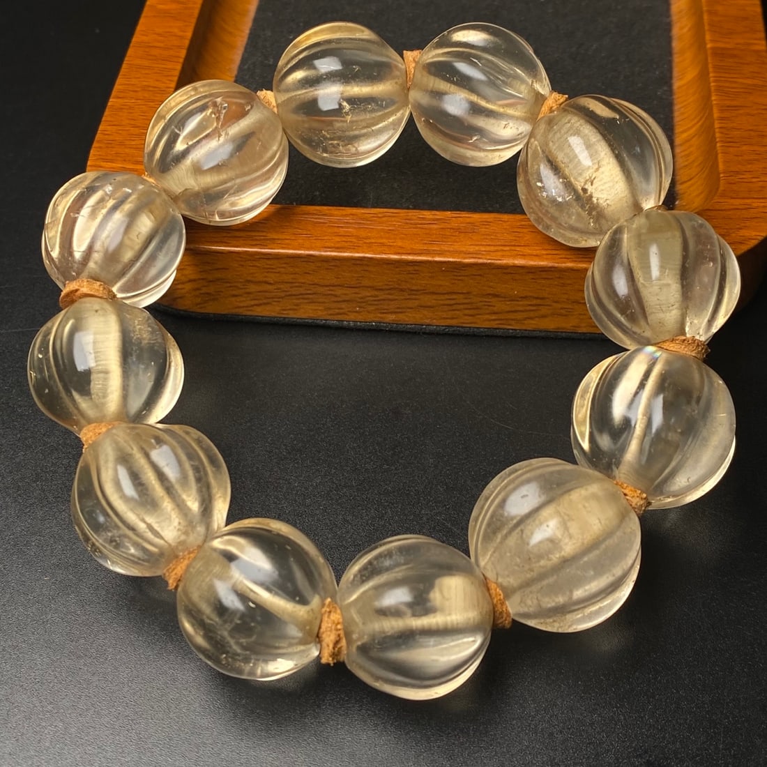 18mm White Crystal Beads Bracelet - 4